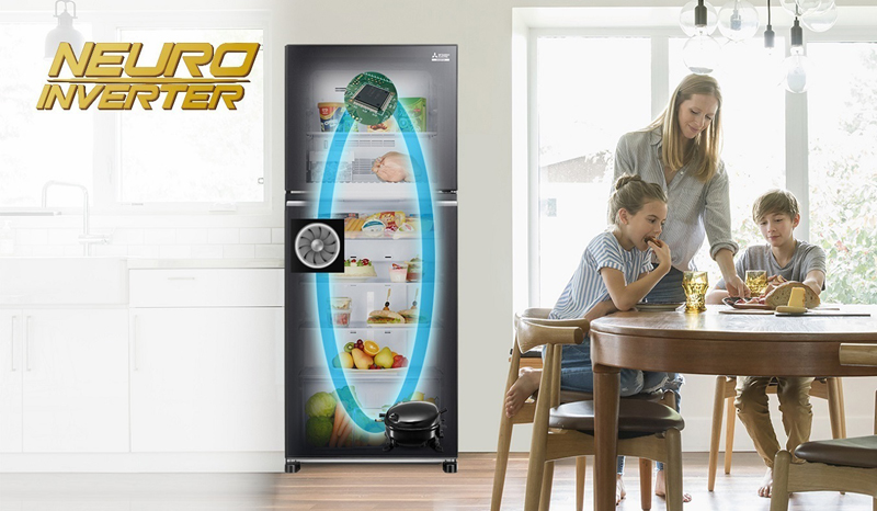 Tủ lạnh Mitsubishi Electric Inverter 635 lít MR-LA78ER-GSL - Hàng chính hãng