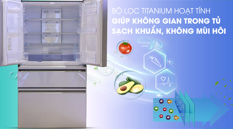 Tủ lạnh Mitsubishi Electric Inverter 555 lít MR-LX68EM-GSL - Hàng chính hãng