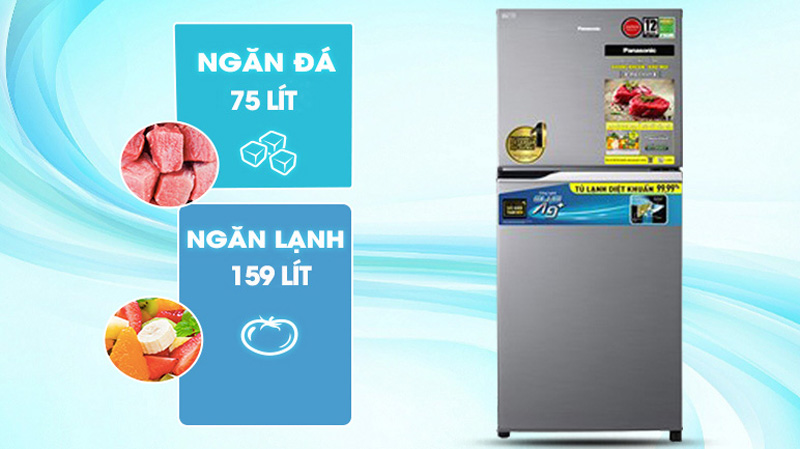 Dung tích sử dụng 234 lít, đáp ứng nhu cầu gia đình 2-3 người