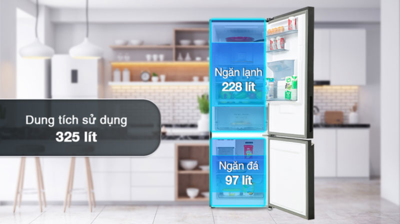 Tủ lạnh inverter Panasonic NR-BV361WGKV - Hàng chính hãng