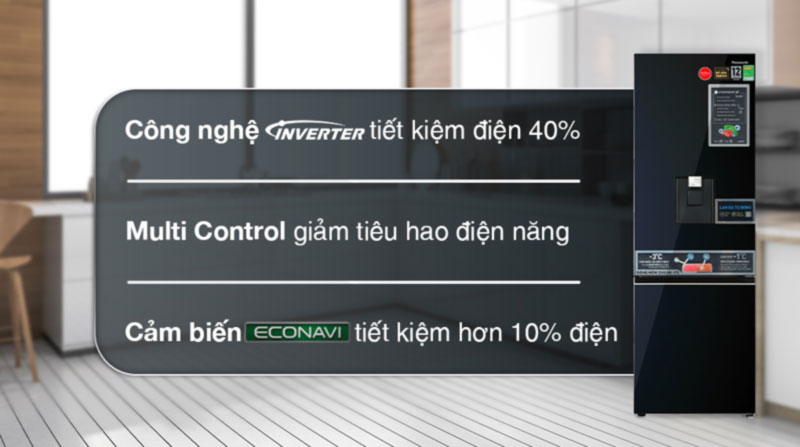 Tủ lạnh inverter Panasonic NR-BV361WGKV - Hàng chính hãng