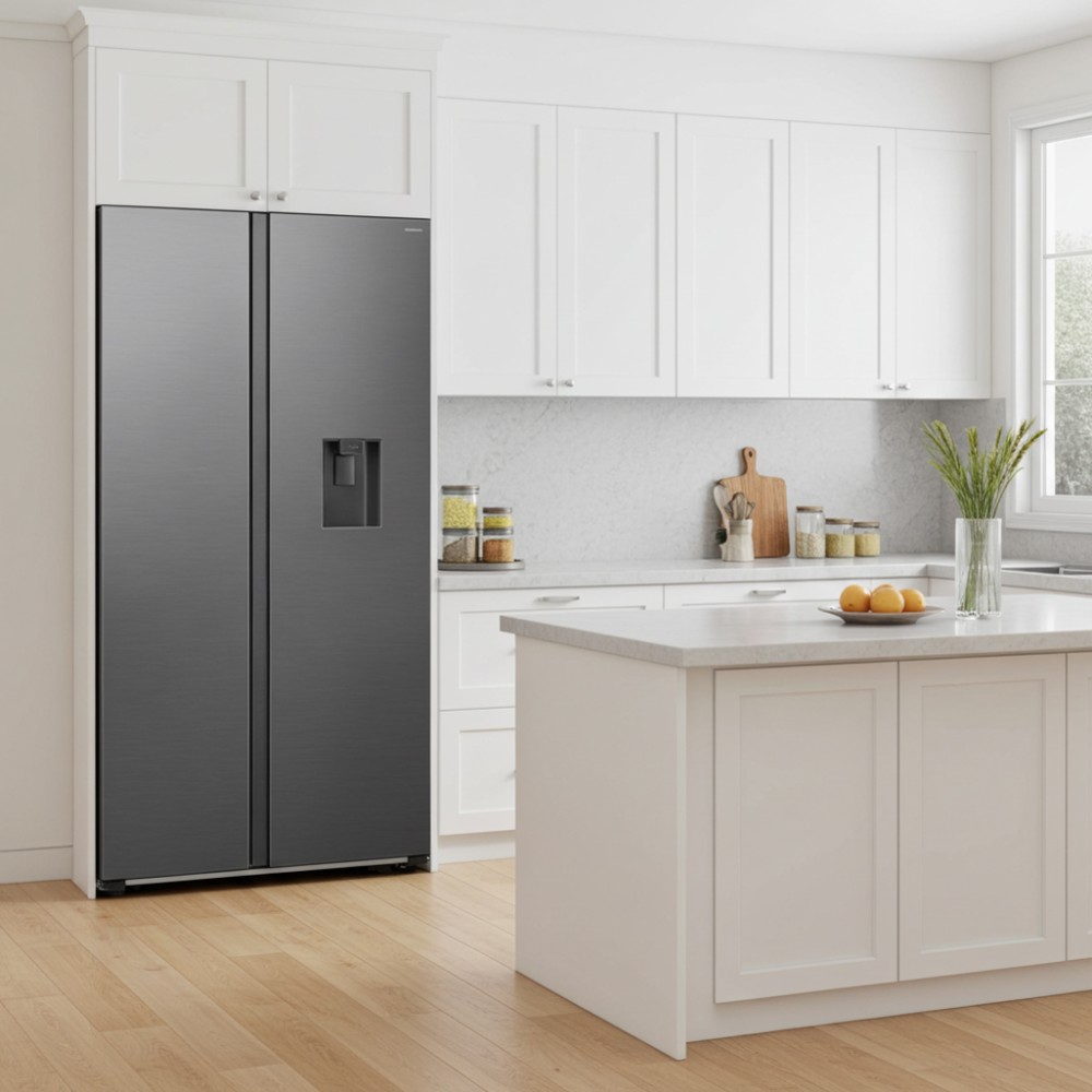 Thiết kế 2 cửa sang trọng, tôn lên vẻ hiện đại cho gian bếp