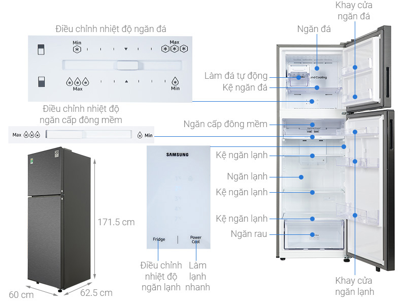 Tủ lạnh Samsung Inverter RT-31CG5424S9SV - Hàng chính hãng
