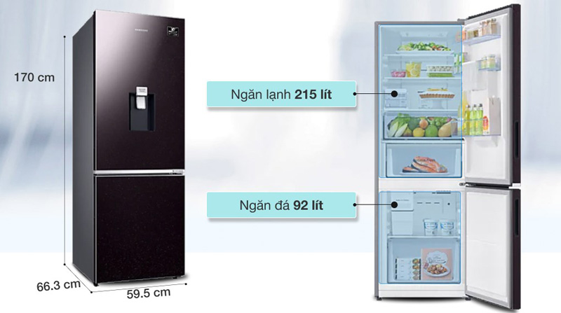 Tủ lạnh Samsung Inverter 307 lít RB30N4190BY/SV - Hàng chính hãng