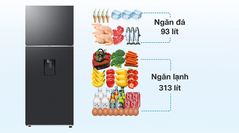 Tủ lạnh Samsung Inverter RT42CG6584B1SV 406 lít - Hàng chính hãng