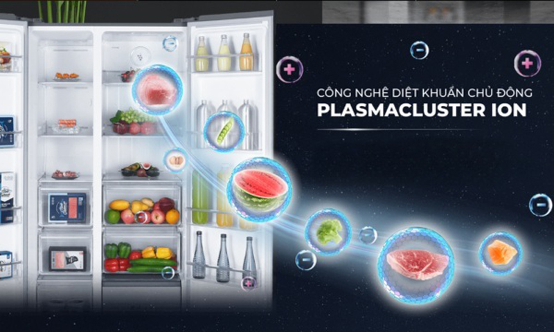 Tủ lạnh Sharp Inverter 600 lít SJ-SBXP600VG-BK - Hàng chính hãng