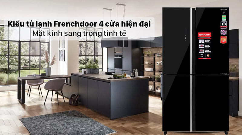 Tủ lạnh Sharp inverter SJ-FXP600VG-BK - Hàng chính hãng