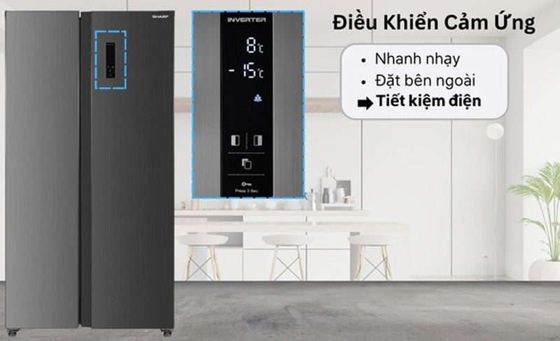 Tủ lạnh Sharp Inverter 532 lít SJ-SBX530V-SL - Hàng chính hãng
