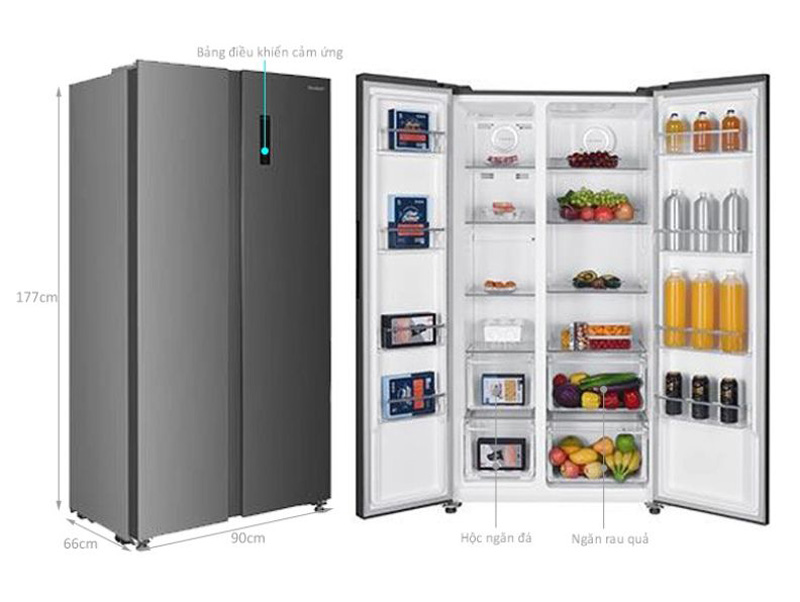 Tủ lạnh Sharp Inverter 532 lít SJ-SBX530V-SL - Hàng chính hãng