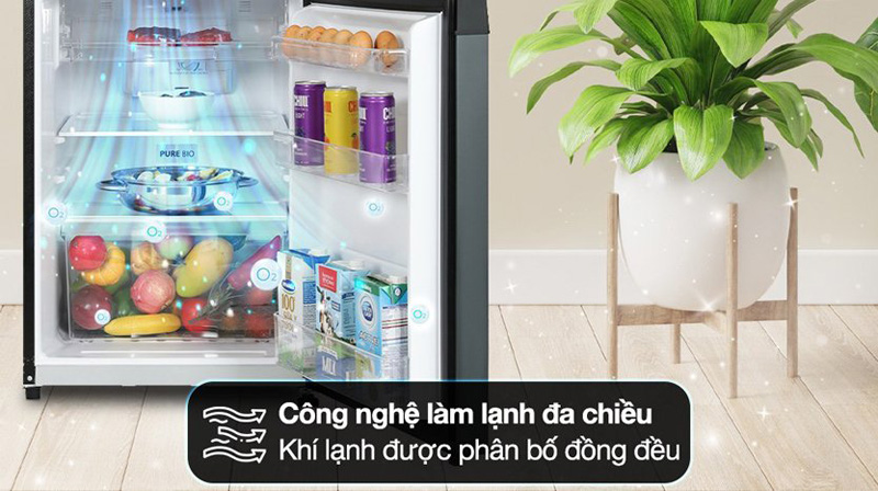 Công nghệ làm lạnh đa chiều kết hợp môi chất làm lạnh thân thiện môi trường, cho khả năng làm lạnh nhanh chóng