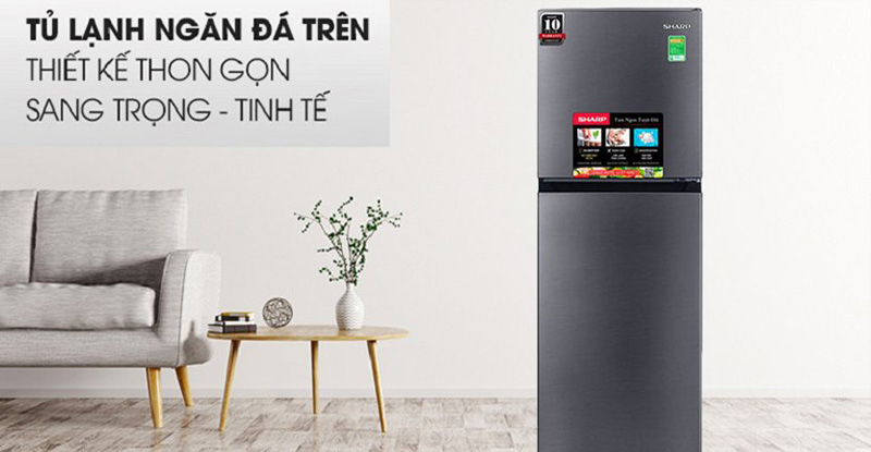 Tủ lạnh Sharp Inverter 198 lít SJ-X198V-SL - Hàng chính hãng
