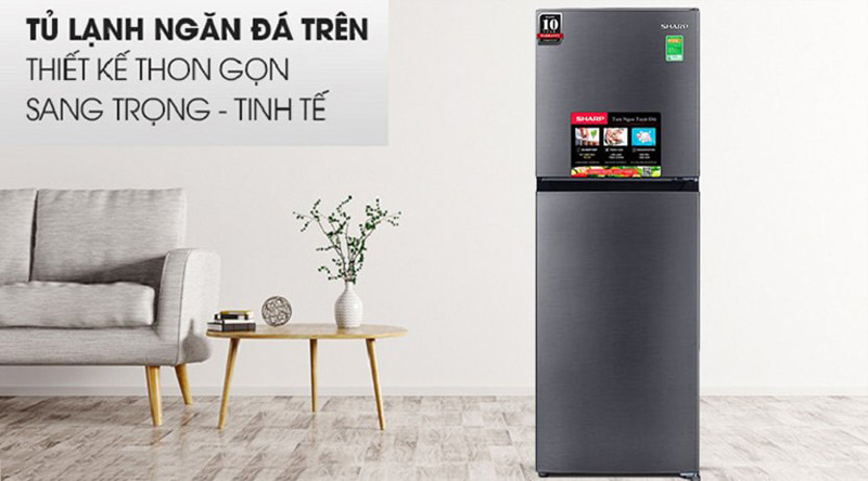 Tủ lạnh Sharp Inverter 215 lít SJ-X215V-SL - Hàng chính hãng