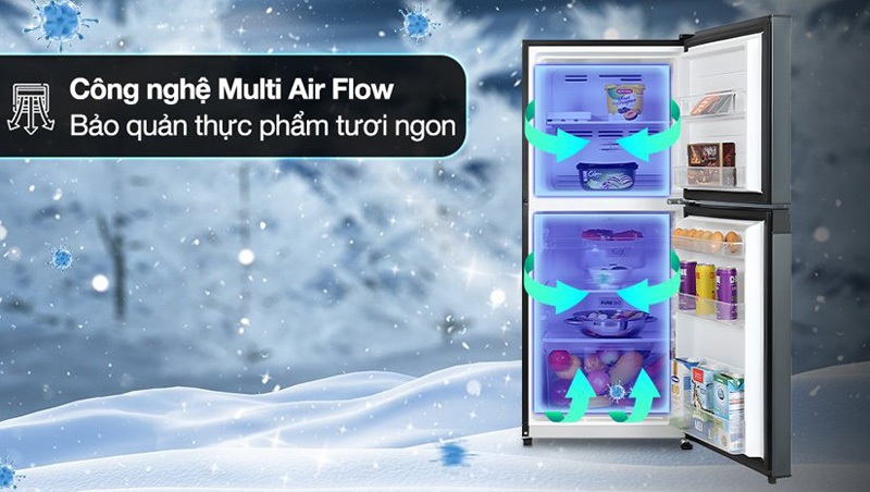 Tủ lạnh Sharp Inverter 215 lít SJ-X215V-SL - Hàng chính hãng