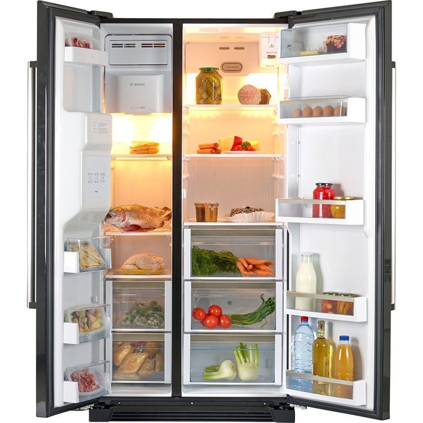 Dung tích của tủ lạnh side by side Bosch KAN-58A55