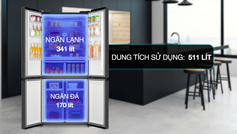 Tủ lạnh Toshiba Inverter 511 lít GR-RF610WE-PMV(37)-SG - Hàng chính hãng
