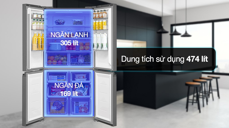 Tủ lạnh Toshiba Inverter 474 lít Multi Door GR-RF611WI-PGV(22)-XK - Hàng chính hãng