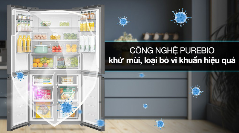 Tủ lạnh Toshiba Inverter 474 lít Multi Door GR-RF611WI-PGV(22)-XK - Hàng chính hãng