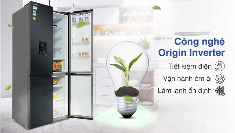 Tủ lạnh Toshiba Inverter 509 lít GR-RF605WI-PMV(06)-MG - Hàng chính hãng