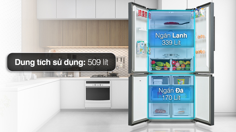 Tủ lạnh Toshiba Inverter 509 lít GR-RF605WI-PMV(06)-MG - Hàng chính hãng