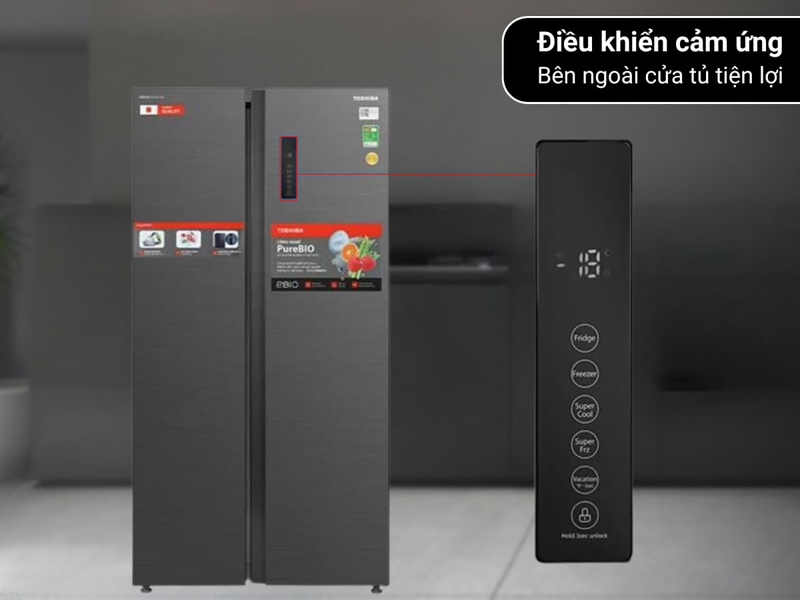 Tủ lạnh Toshiba inverter GR-RS696WI - Hàng chính hãng