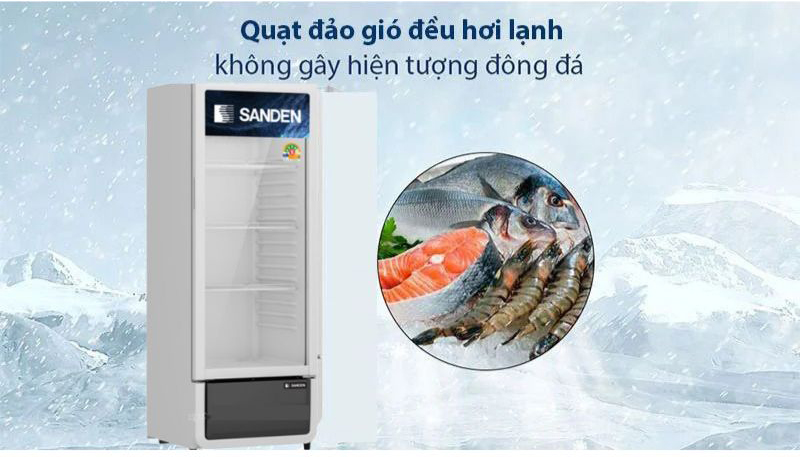 Tủ mát 1 cánh kính Sanden Intercool SPC-0270 - Hàng chính hãng