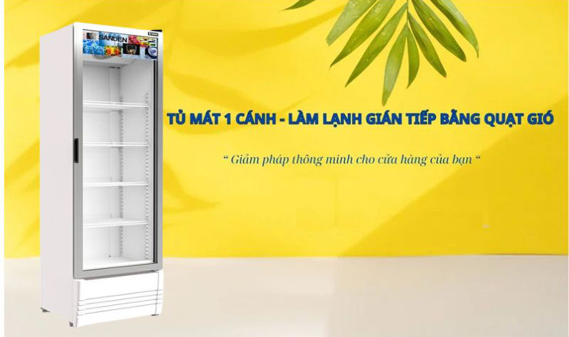 Tủ mát 1 cánh kính Sanden Intercool SPD-0400P - Hàng chính hãng