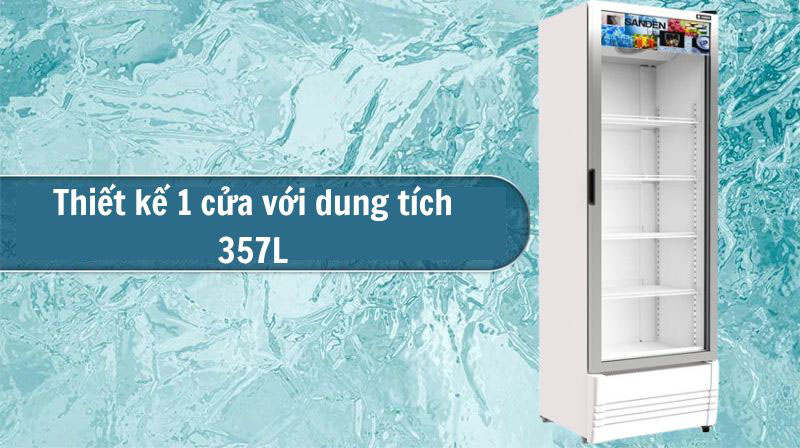 Tủ mát 1 cánh kính Sanden Intercool SPD-0400P - Hàng chính hãng