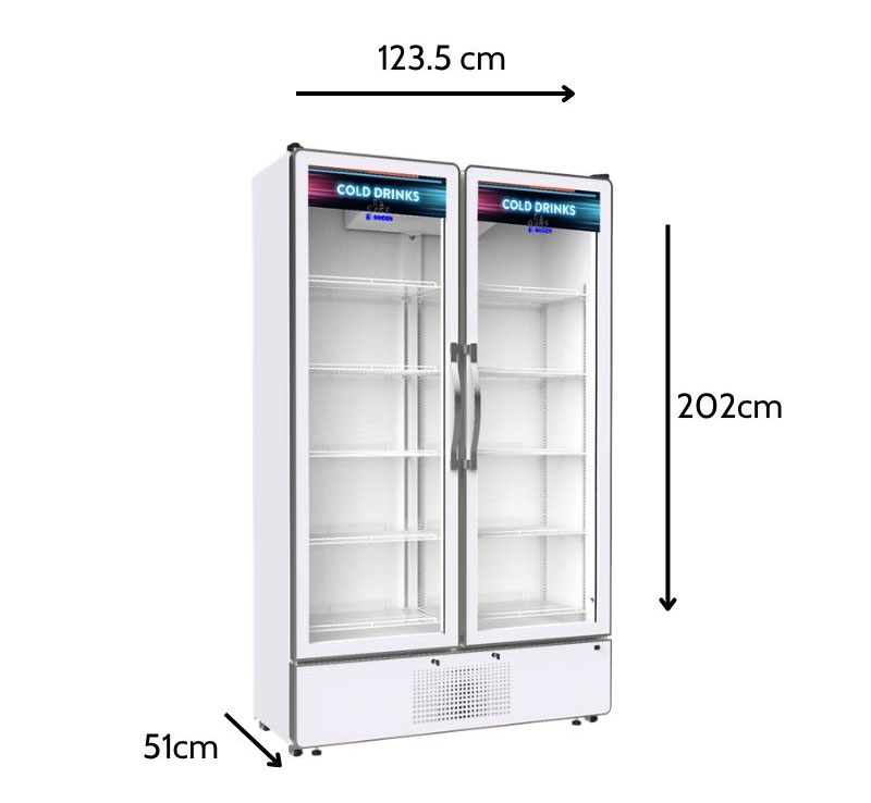 Tủ mát 2 cánh kính Sanden SPD-1000P - Hàng chính hãng