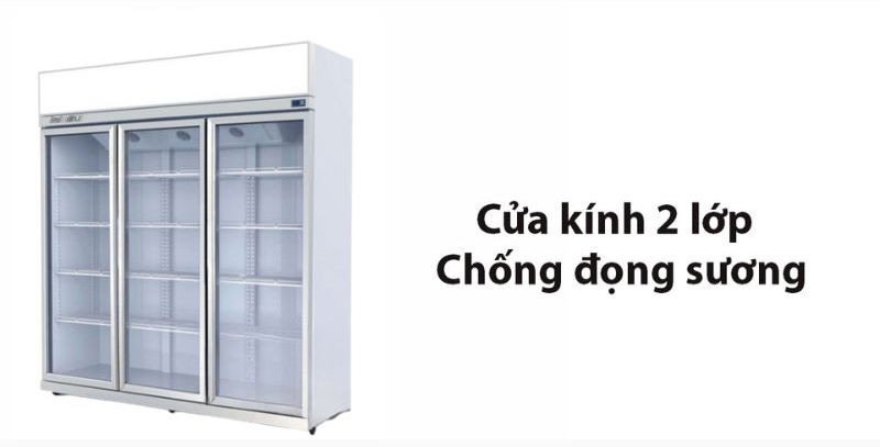 Tủ mát 3 cánh kính TurboGold TG-3DC-G - Hàng chính hãng