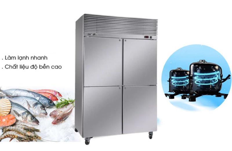 Tủ mát 4 cánh đứng TurboGold TG-4DC-B - Hàng chính hãng