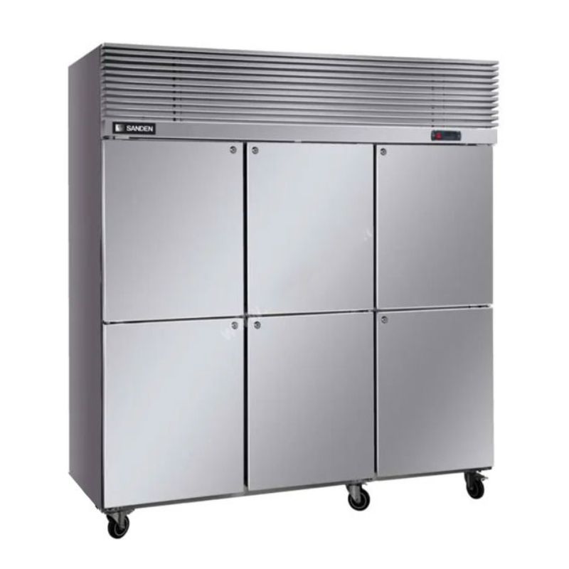 Tủ mát 6 cánh inox Sanden SRC-1853 - Hàng chính hãng