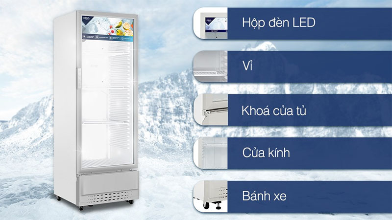 Tủ mát Aqua 280 lít AQS-AF400N - Hàng chính hãng