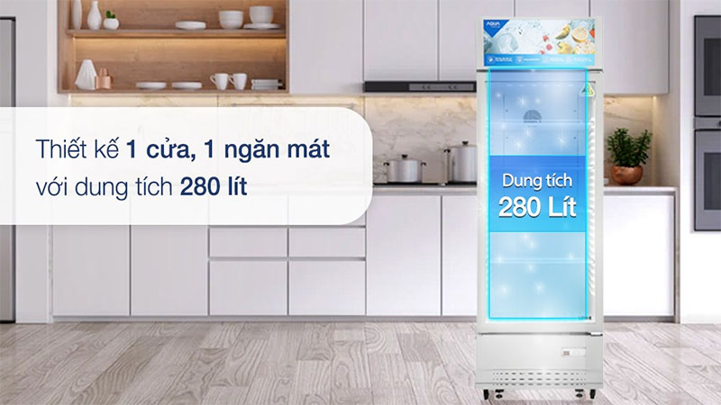 Dung tích của Tủ mát Aqua 280 lít AQS-AF400S