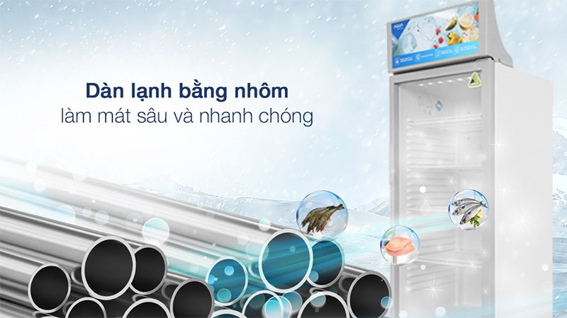 Chất liệu dàn lạnh của Tủ mát Aqua 280 lít AQS-AF400S