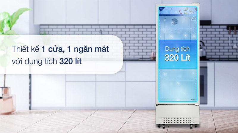 Tủ mát Aqua 320 Lít AQS-AF440N - Hàng chính hãng