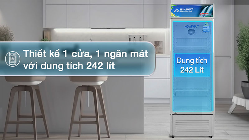 Tủ mát Hoà Phát 242 lít HSR-S6242 - Hàng chính hãng
