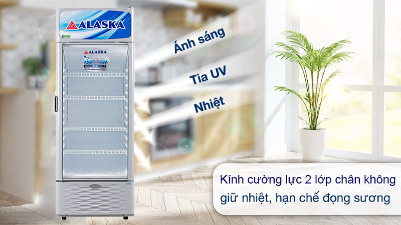Thiết kế cửa kính của Tủ mát Inverter Alaska LCI-300