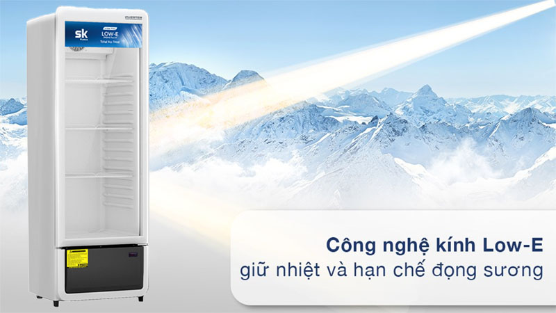 Công nghệ kính Low-E của Tủ mát Inverter Sumikura SKSC-250I/IC