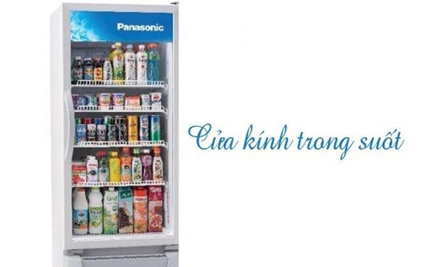 Mặt kính của tủ mát Panasonic SMR-PT250AVN