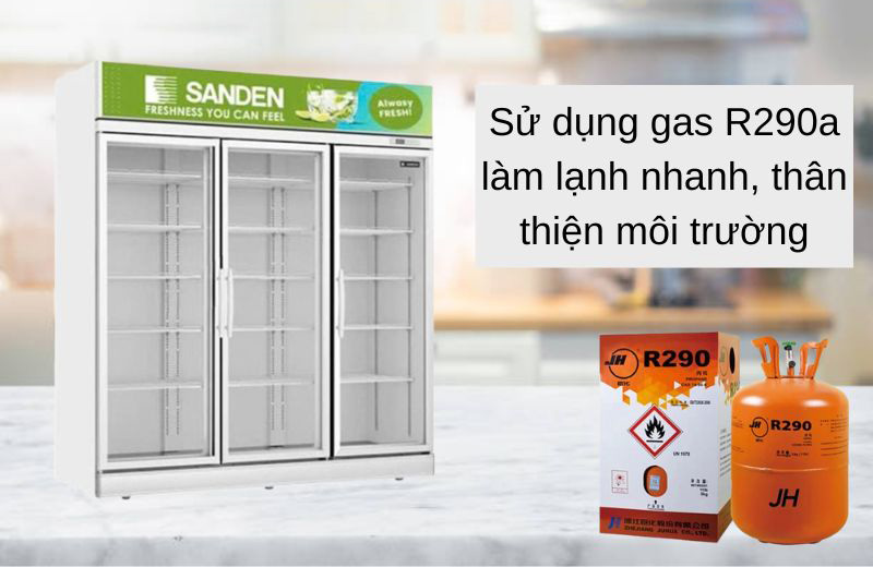 Tủ mát Sanden Intercool  SPM-1800C - Hàng chính hãng