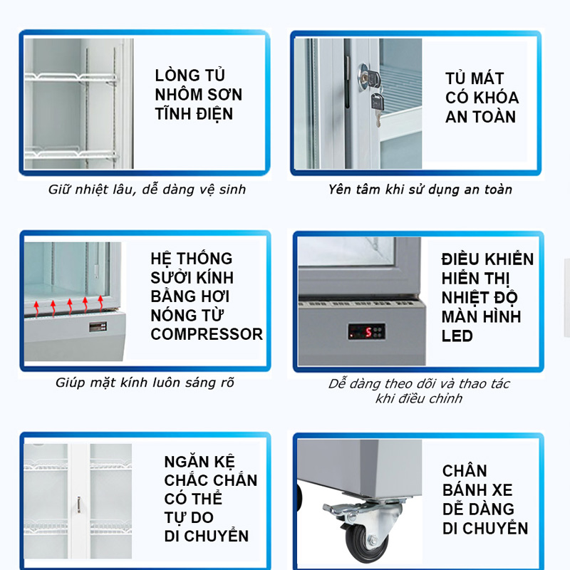 Tủ mát Alaska Inverter LCI-1000C - Hàng chính hãng