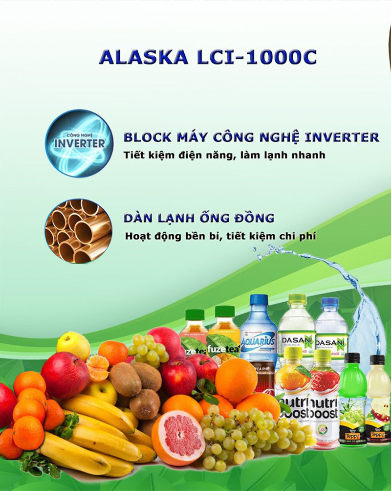 Tủ mát Alaska Inverter LCI-1000C - Hàng chính hãng