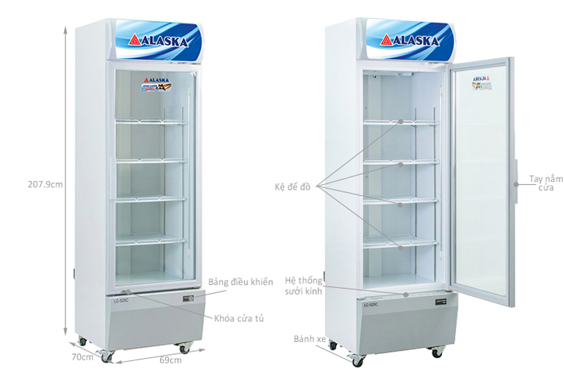 Tủ mát Alaska LC-525C - Hàng chính hãng