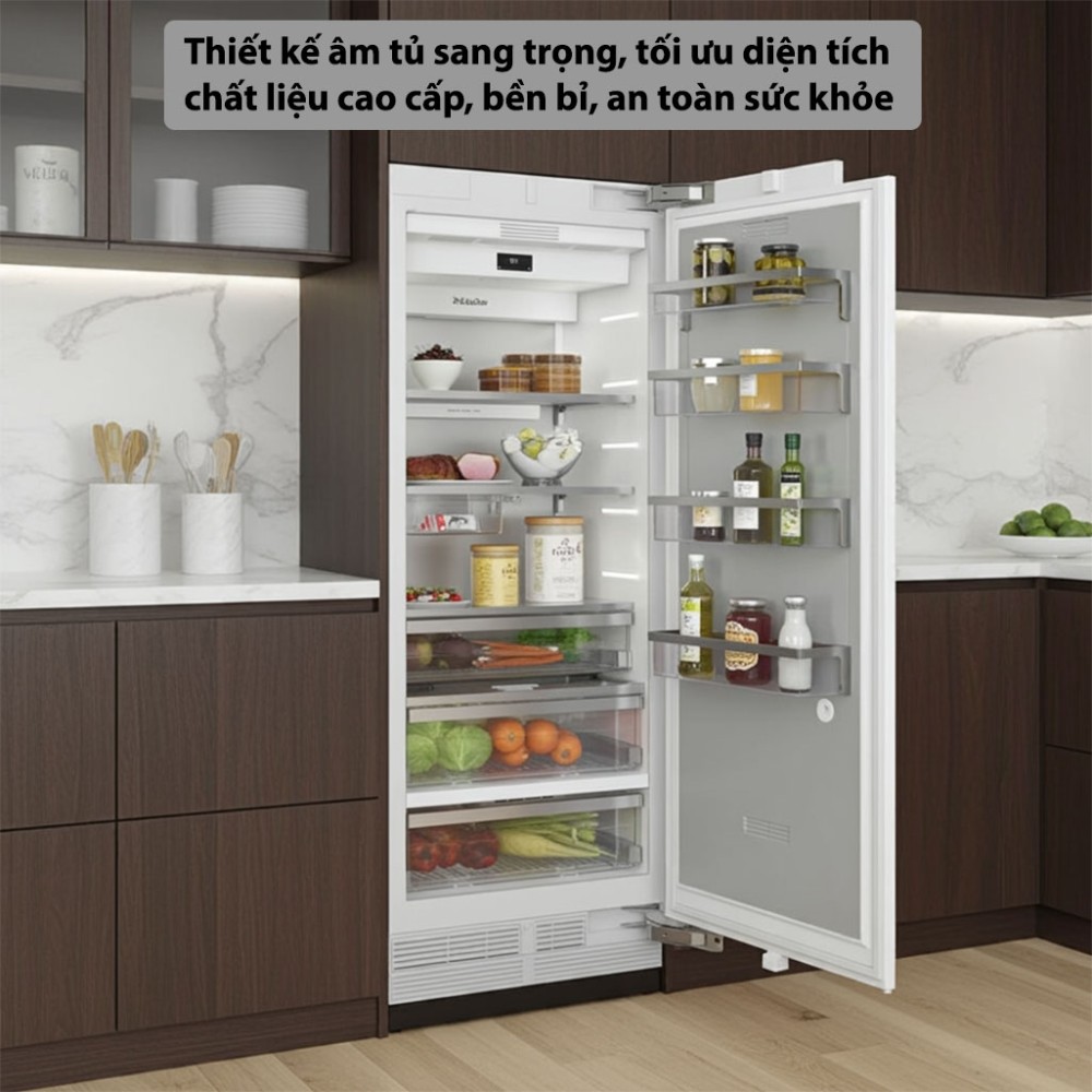 Tủ mát âm tủ Miele MasterCool K-2802-VI thiết kế âm tủ sang trọng, chất liệu bền bỉ