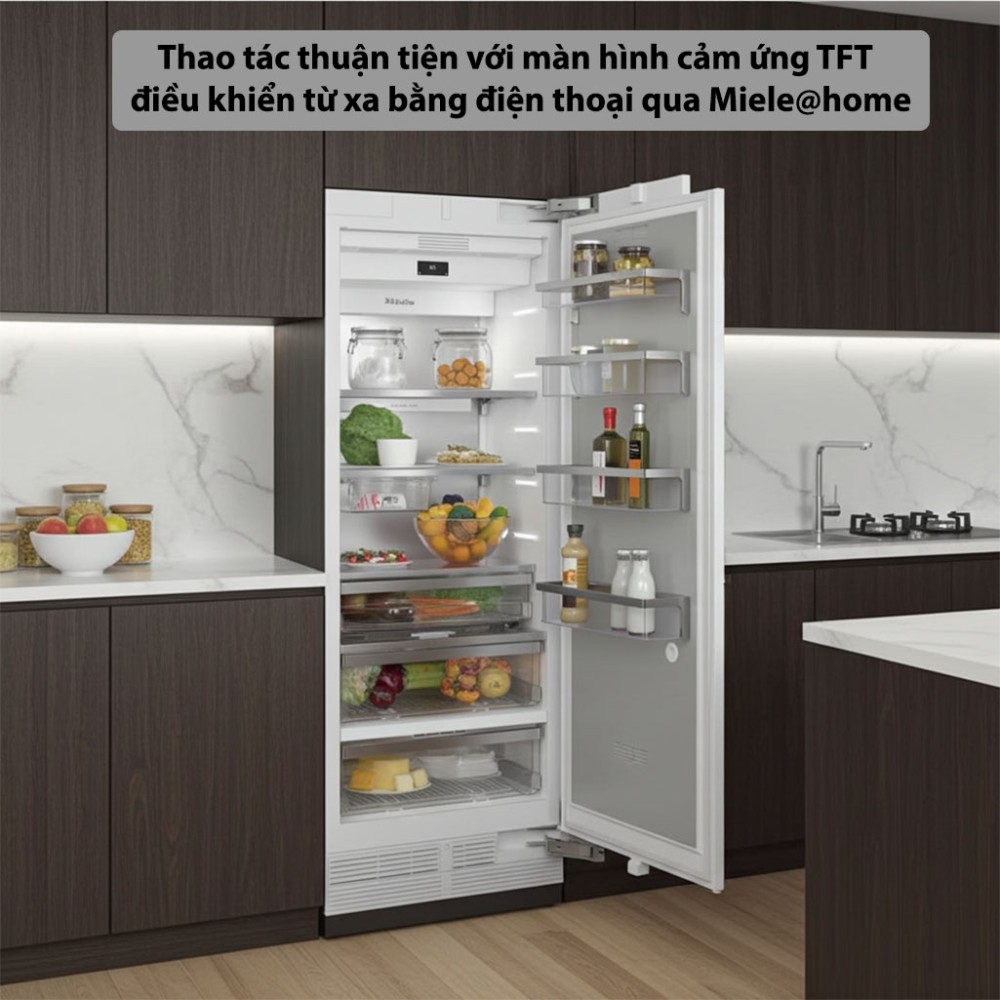 Tủ mát âm tủ Miele MasterCool K-2802-VI bảng điều khiển hiện đại dễ dàng sử dụng