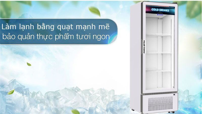 Tủ mát 1 cánh kính Sanden intercool SPD-0300P - Hàng chính hãng