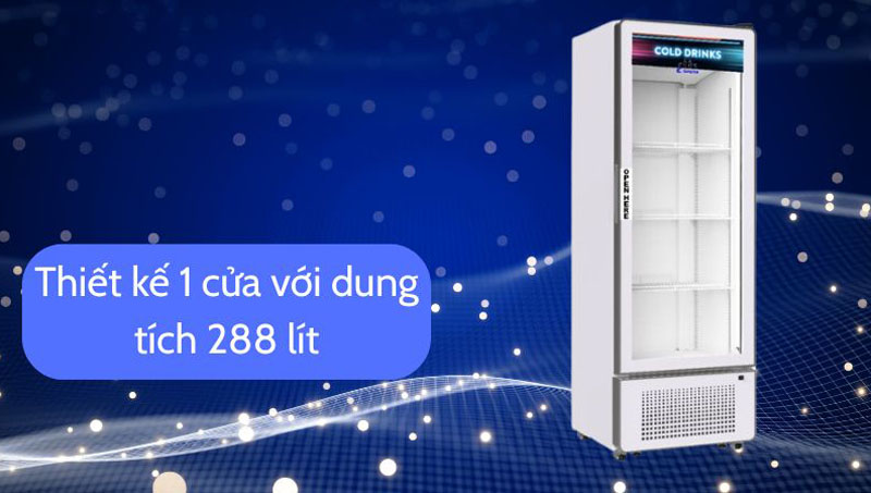 Tủ mát 1 cánh kính Sanden intercool SPD-0300P - Hàng chính hãng