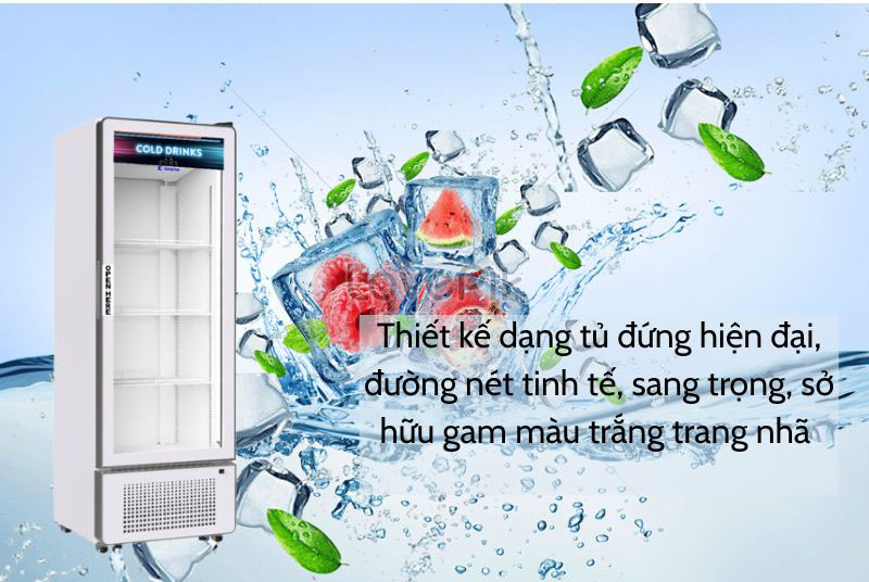 Tủ mát 1 cánh kính Sanden intercool SPD-0300P - Hàng chính hãng