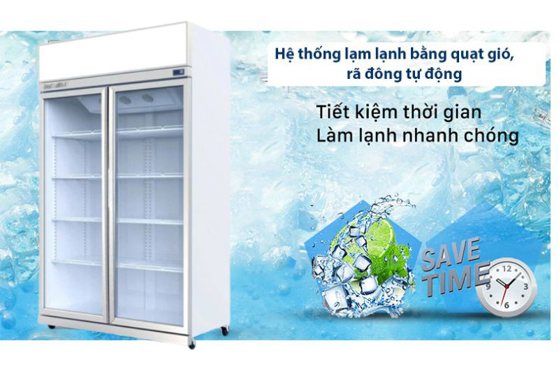 Tủ mát 2 cánh kính TurboGold TG-2DC-GS - Hàng chính hãng