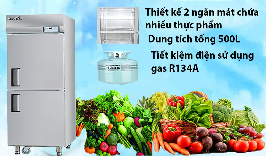 Dung tích của Tủ mát công nghiệp 2 cánh Happys HWA-25CR